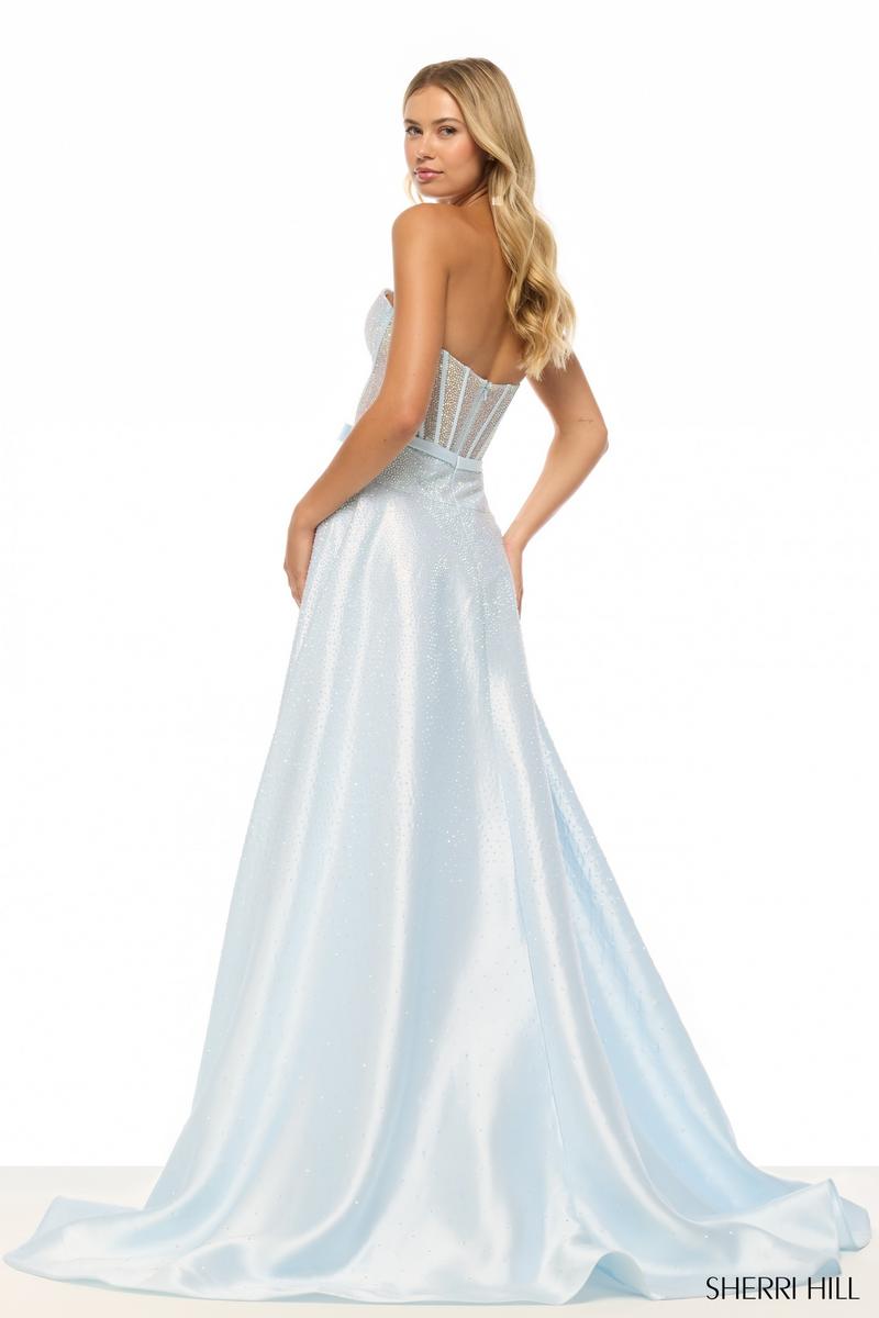 Sherri Hill Strapless Sparkle Corset Prom Dress 57697