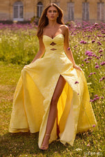 Sherri Hill Strapless Brocade Prom Dress 57710