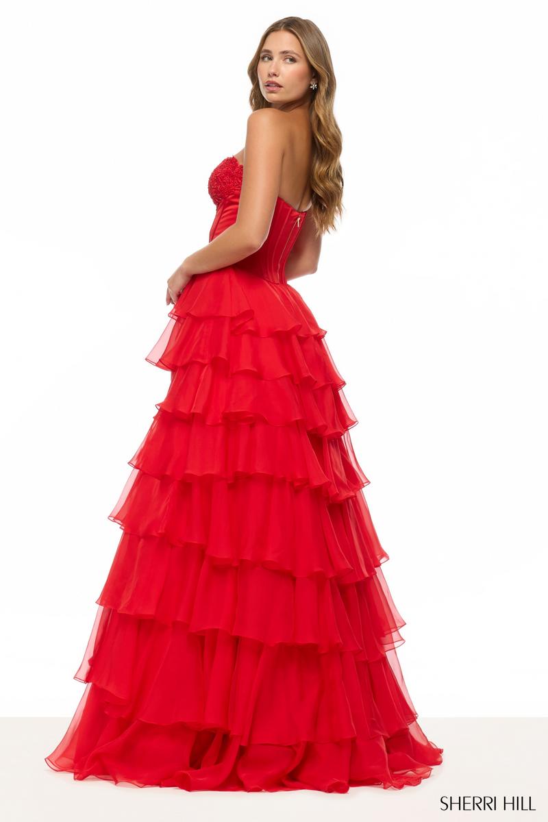 Sherri Hill Corset Ruffle Prom Dress 57714