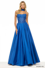 Sherri Hill Illusion Lace Corset Prom Dress 57715