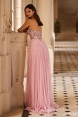 Sherri Hill Embroidered Strapless Prom Dress 57716