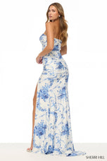 Sherri Hill Simple Floral Print Prom Dress 57735