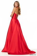 Sherri Hill Halter Mikado Corset Prom Dress 57737