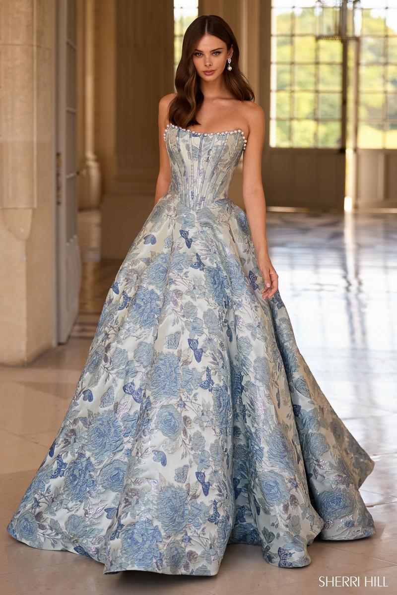 sachin and babi light blue dress Rose Gold Dresses for Women