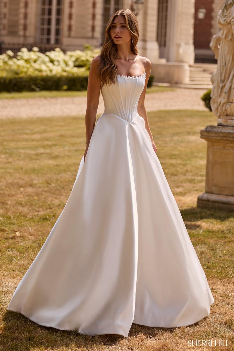 Sherri Hill Simple Corset Ball Gown Dress 57742