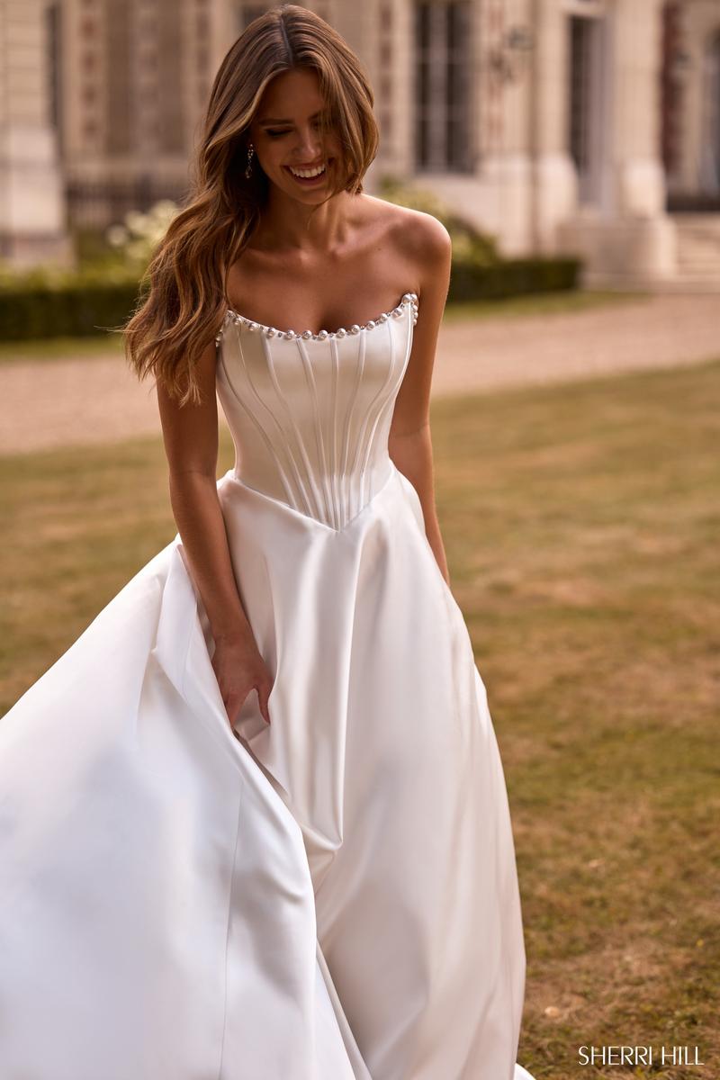 Sherri Hill Simple Corset Ball Gown Dress 57742