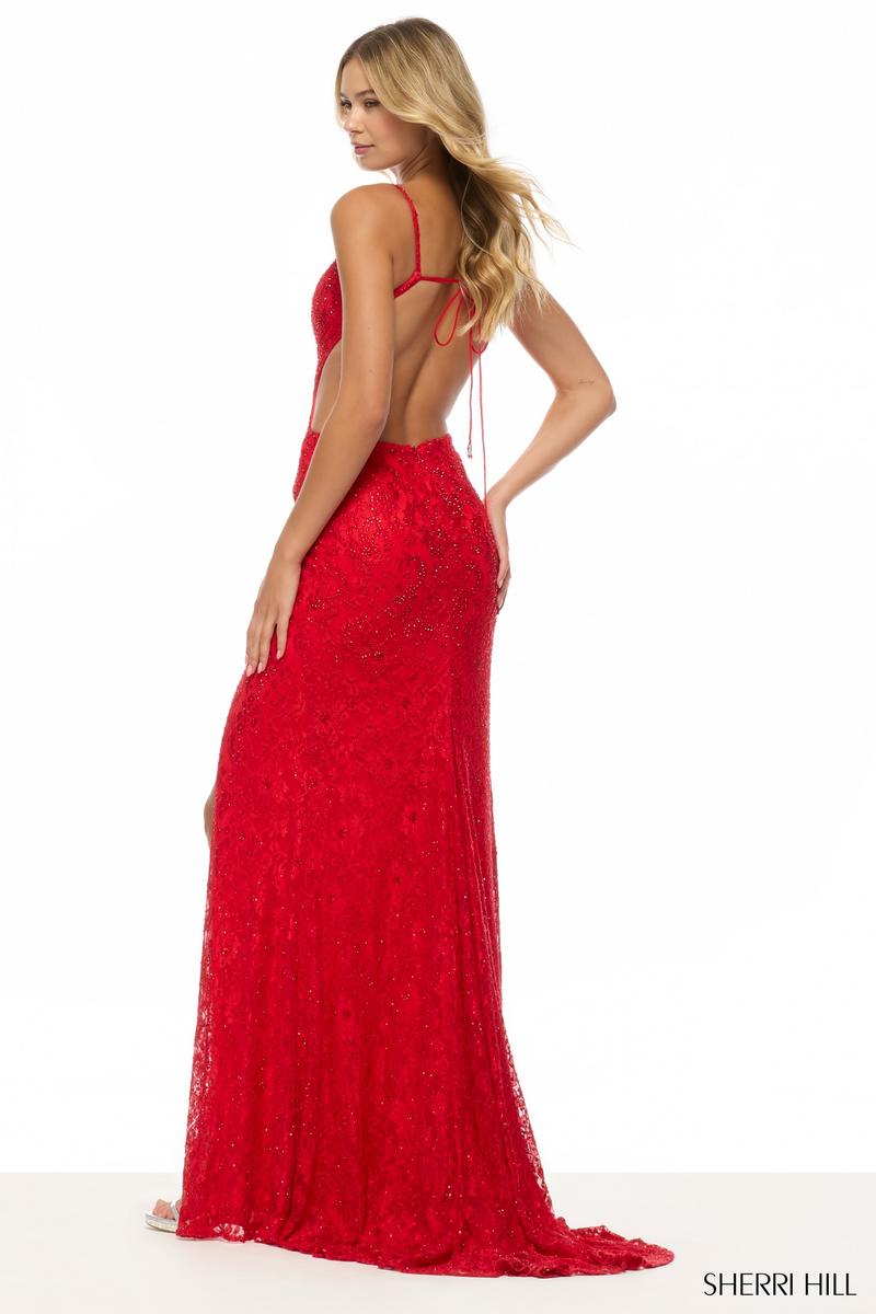 Sherri Hill Hot Fix Lace Prom Dress 57744