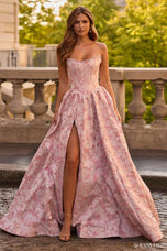 Sherri Hill Floral Brocade Prom Dress 57752