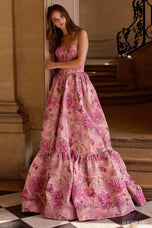 Sherri Hill Strapless Corset Brocade Prom Dress 57754