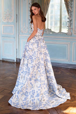 Sherri Hill Strapless Brocade Prom Dress 57755