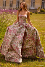 Sherri Hill Strapless Brocade Prom Dress 57757