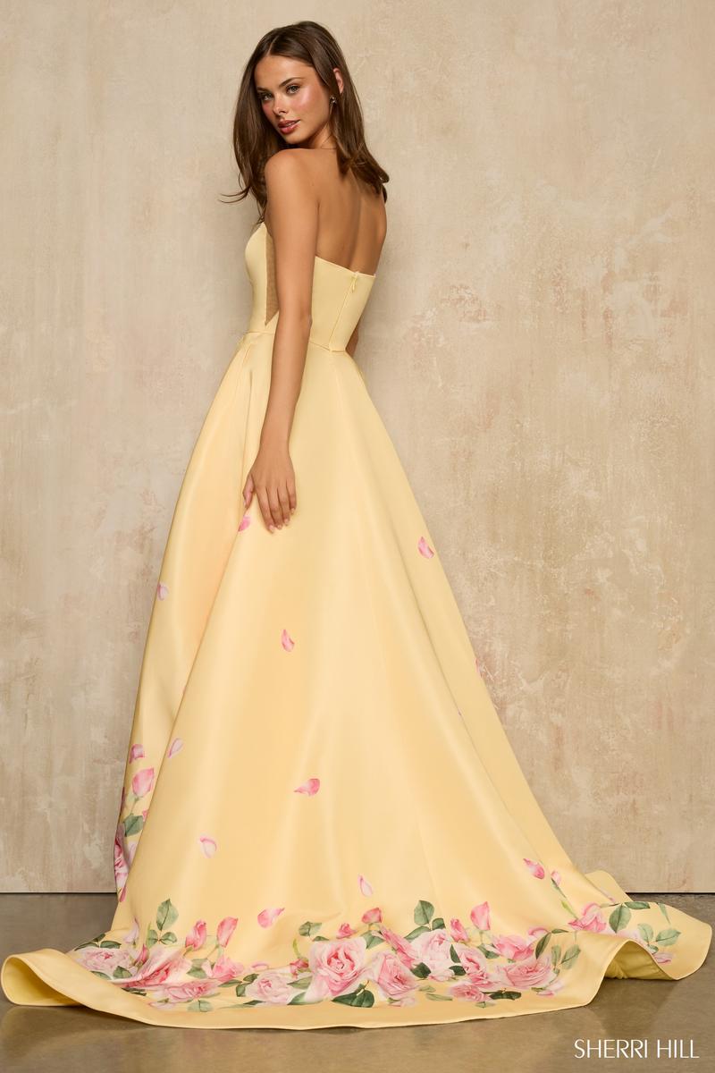 Sherri Hill Floral Hem Prom Dress 57760