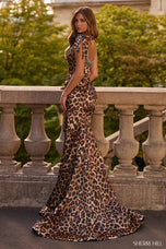 Sherri Hill Mermaid Cheetah Print Prom Dress 57766