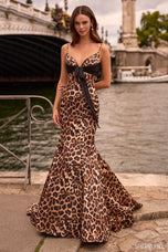 Sherri Hill Cheetah Print Fitted Prom Dress 57767