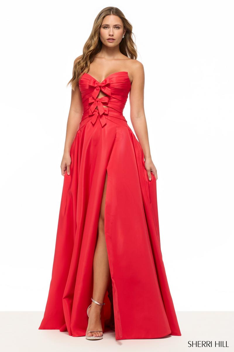 Sherri Hill Bow Cut Out Prom Dress 57771 Sherri Hill Bow Cut Out Prom Dress 57771