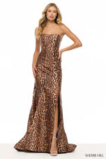 Sherri Hill Strapless Cheetah Print Prom Dress 57774