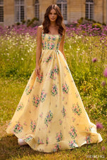Sherri Hill Floral Print Ball Gown Dress 57783