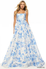 Sherri Hill A-Line Floral Print Prom Dress 57789