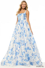 Sherri Hill A-Line Floral Print Prom Dress 57789
