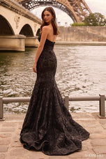 Sherri Hill Strapless Brocade Prom Dress 57792