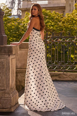 Sherri Hill Polka Dot Halter Prom Dress 57801