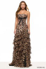Sherri Hill Mermaid Cheetah Print Dress 57825
