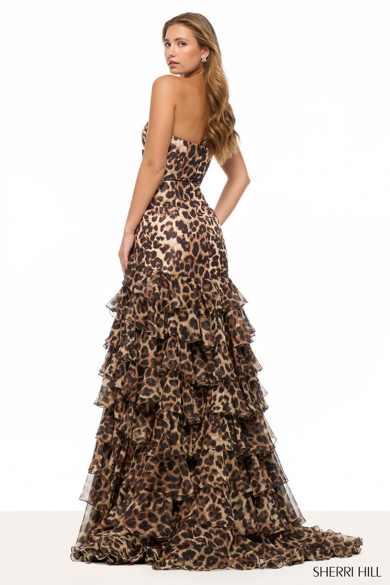 Sherri Hill Mermaid Cheetah Print Dress 57825