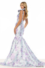 Sherri Hill Cap Sleeve Floral Print Dress 57854