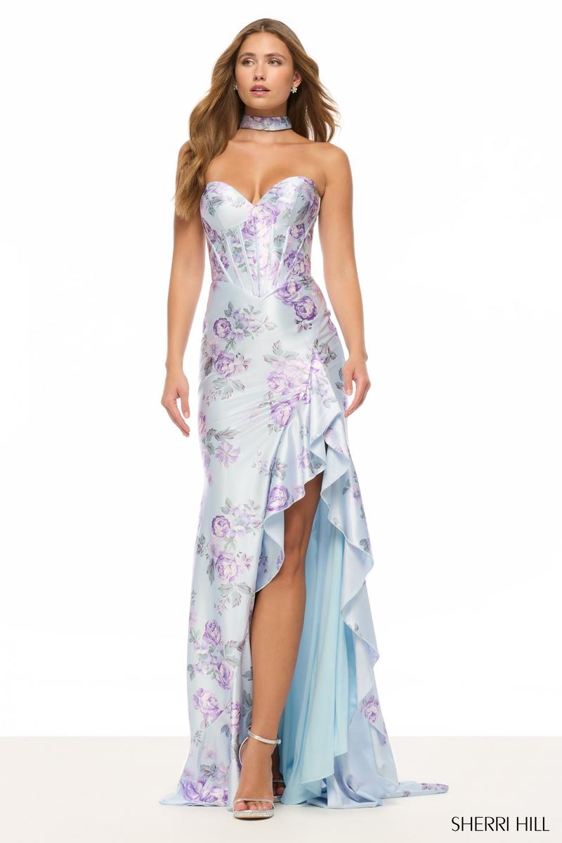 Sherri Strapless Ruffle Corset Prom Dress 57857