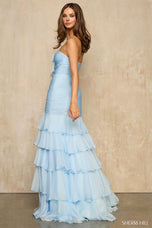 Sherri Hill Ruched Ruffle Mermaid Prom Dress 57867