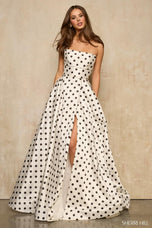 Sherri Hill Illusion Polka Dot Prom Dress 57871