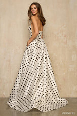 Sherri Hill Illusion Polka Dot Prom Dress 57871
