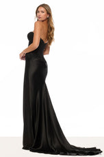 Sherri Hill Lace Satin Corset Prom Dress 57886