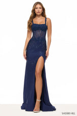 Sherri Hill Lace Corset Hot Stone Prom Dress 57890