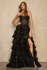 Sherri Hill Illusion Lace Corset Prom Dress 57894