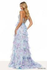 Sherri Hill Floral Ruffle Lace Prom Dress 57908
