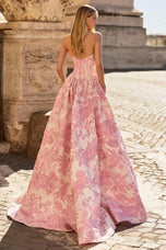 Sherri Hill Strapless Corset Brocade Prom Dress 57912