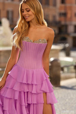 Sherri Hill Corset Ruffle Ball Gown Dress 57917
