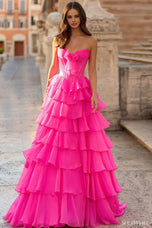 Sherri Hill Ruffle Corset Prom Dress 57923