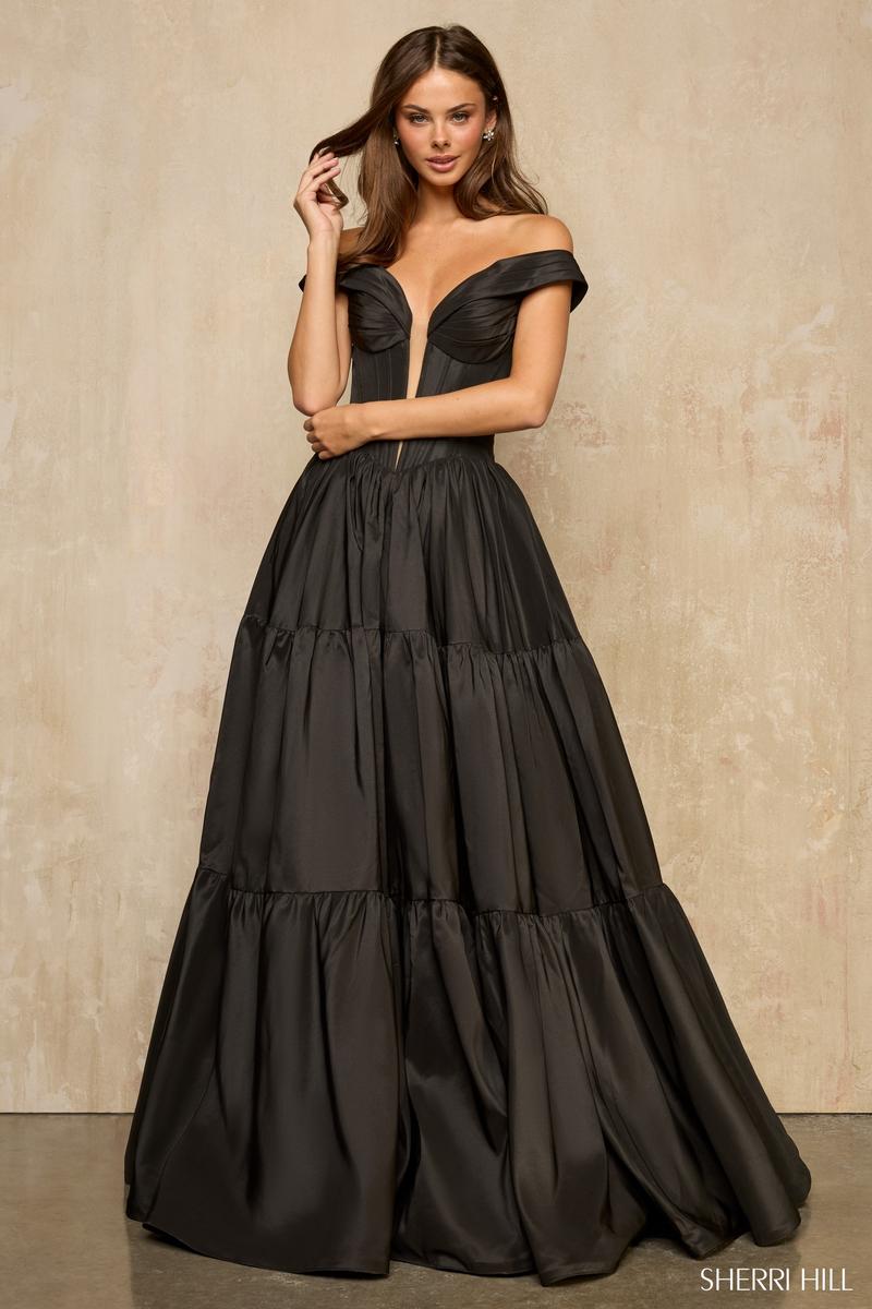 Sherri Hill Taffeta Corset Prom Dress 57945