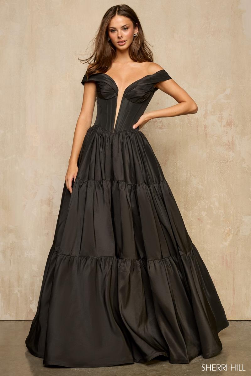 Sherri Hill Taffeta Corset Prom Dress 57945