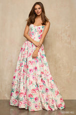 Sherri Hill Strapless A-Line Floral Prom Dress 57948