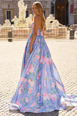 Sherri Hill Floral Halter Prom Dress 57955