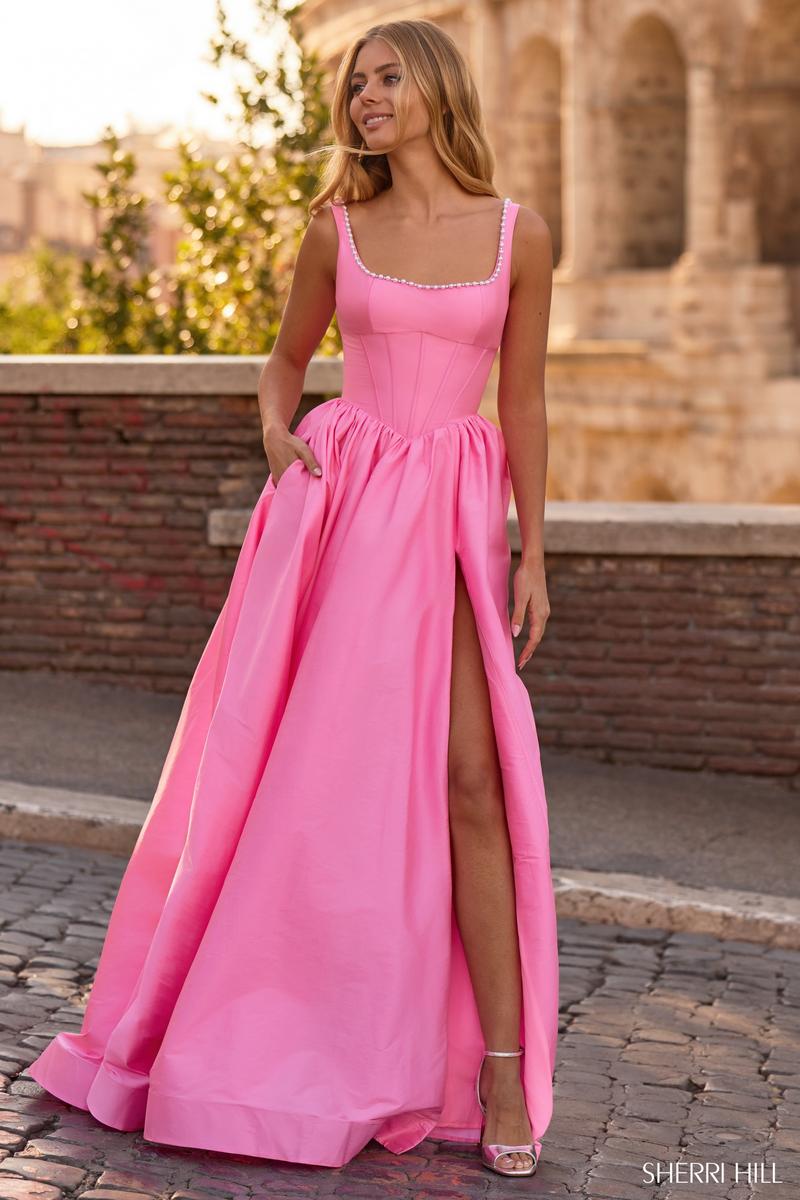 Sherri Hill A-Line Corset Pocket Prom Dress 57956