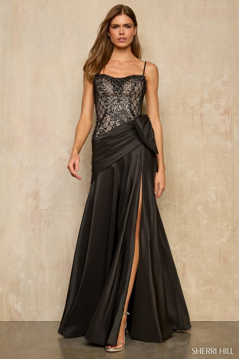 Sherri Hill Asymmetrical Bow Prom Dress 57960