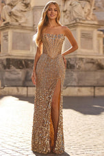 Sherri Hill Bling Corset Prom Dress 57963