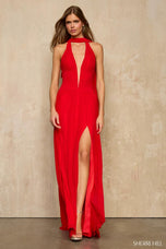 Sherri Hill Halter Mesh Prom Dress 57979