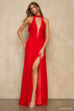 Sherri Hill Halter Mesh Prom Dress 57979