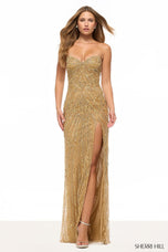 Sherri Hill Strapless Beaded Pageant Dress 67153
