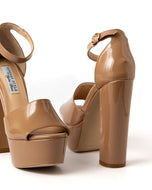 Diverse Style Patent Leather Platform Chunky Heels